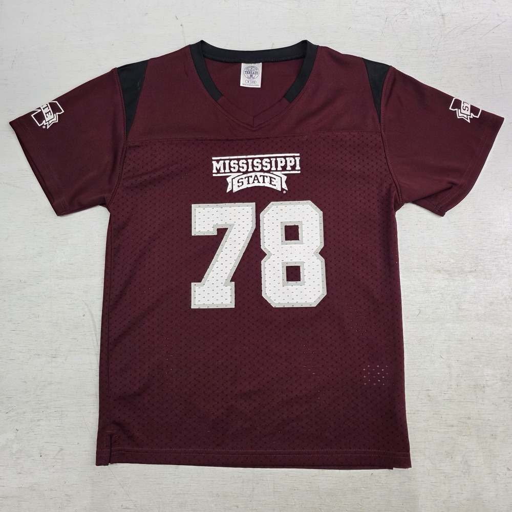 Mississippi State Bulldogs #78 Jersey Youth Boys M 8/10 Maroon Rivalry Threads